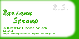 mariann stromp business card